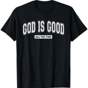 Vintage Retro Christian God Is Good All The Time Jesus T-Shirt : Clothing, Shoes & Jewelry